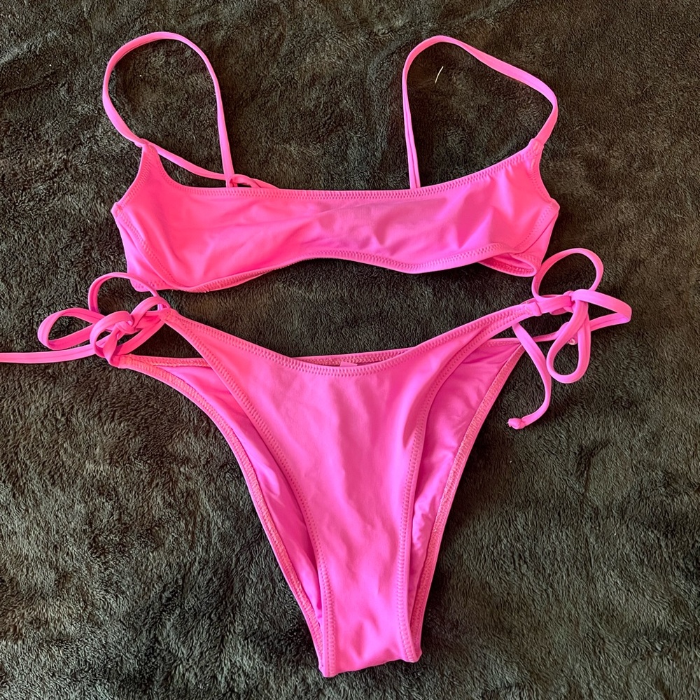 Skims Pink Bikini Set